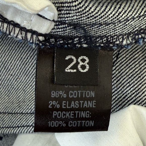 Brandon Maxwell High Rise Classic Straight leg Skinny Dark Blue Denim Size 28 - Picture 14 of 16